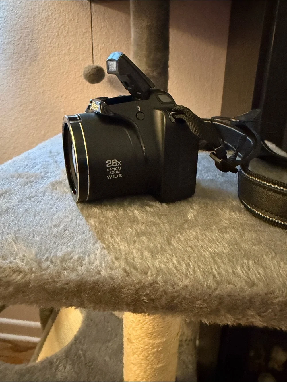 Nikon Black Digital Camera with Built-in Flash and Strap - coolpix L340